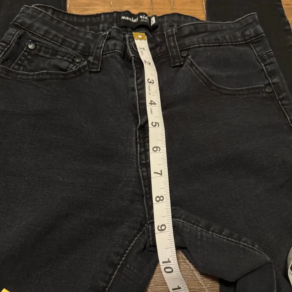 Monkey Ride Jeans Women’s Juniors Size 5 Black Denim Skinny Jeans - Picture 4 of 9